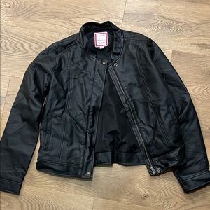 Gymboree Black Faux Leather Jacket
